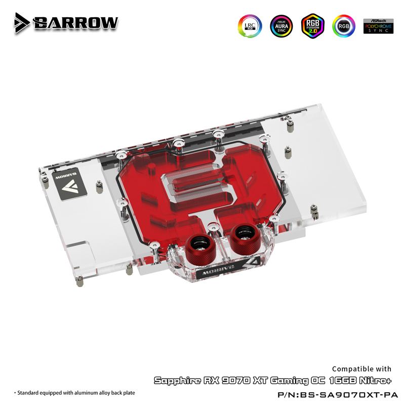 Rx 9070 Xt - GPU-Wasserblock für SAPPHIRE RX 9070 XT